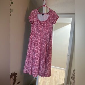 Torrid Pink Floral  Casual Dress midi size 1